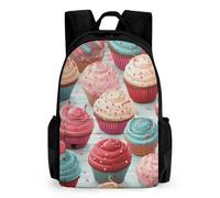 NONHAI Colorful Sweet Lollipop Cupcake Donut Travel Backpack for Women Men Carry On Backpack Lightweight 15.6inch Laptop Backpack
