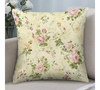NONHAI Decorative Throw Pillow Covers Set of 2, 12"x12" Square Cushion Case Soft Comfy Small Cream Flowers Throw Pillows for Couch Cushion Livingroom Farmhouse Home Decor Pillowcases
