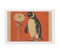 NONHAI Diamond Painting Kits for Adults - DIY Diamond Art Kits for Beginners - Full 5D Paint Drill Diamond Dots Paintings- A Flower and Penguin Diamonds Pictures Gem Art and Craft Wall Decor 8"x12"