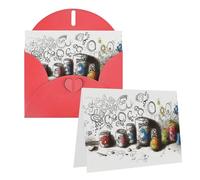 NONHAI Graffiti on various objects Greeting Card with Envelopes Happy Birthday Card for Women Men Christmas Halloween Wedding Thank You Blank Note Cards All Occasion Greeting Cards