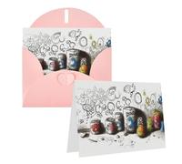 NONHAI Graffiti on various objects Greeting Card with Envelopes Happy Birthday Card for Women Men Christmas Halloween Wedding Thank You Blank Note Cards All Occasion Greeting Cards