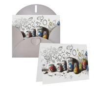 NONHAI Graffiti on various objects Greeting Card with Envelopes Happy Birthday Card for Women Men Christmas Halloween Wedding Thank You Blank Note Cards All Occasion Greeting Cards