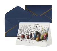 NONHAI Graffiti on various objects Greeting Card with Envelopes Happy Birthday Card for Women Men Christmas Halloween Wedding Thank You Blank Note Cards All Occasion Greeting Cards