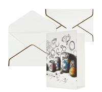 NONHAI Graffiti on various objects Greeting Cards with Envelopes Happy Birthday Card for Women Men Christmas Halloween Wedding Thank You Blank Note Cards All Occasion Greeting Card