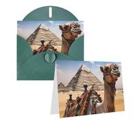 NONHAI Greeting Cards with Envelopes Thinking of You Pyramid Camel Blank Card for All Occasions Birthday Baby Shower Congratulations Wedding Thank You
