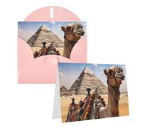 NONHAI Greeting Cards with Envelopes Thinking of You Pyramid Camel Blank Card for All Occasions Birthday Baby Shower Congratulations Wedding Thank You