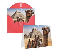 NONHAI Greeting Cards with Envelopes Thinking of You Pyramid Camel Blank Card for All Occasions Birthday Baby Shower Congratulations Wedding Thank You