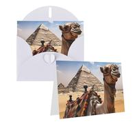 NONHAI Greeting Cards with Envelopes Thinking of You Pyramid Camel Blank Card for All Occasions Birthday Baby Shower Congratulations Wedding Thank You