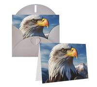 NONHAI Greetings Cards with Envelopes Thinking of You Card American Bald Eagle Blank Note Card All Occasion Greeting Cards for Birthday, Baby Shower, Congratulations Wedding Thank You Card