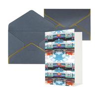 NONHAI Greetings Cards with Envelopes Thinking of You Card Blank Note Card Monorail Train Greeting Cards for Birthday, Baby Shower, Congratulations Wedding Thank You Card All Occasion