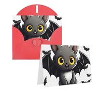 NONHAI Greetings Cards with Envelopes Thinking of You Card Cute Bat Blank Note Card All Occasion Greeting Cards for Birthday, Baby Shower, Congratulations Wedding Thank You Card
