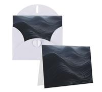 NONHAI Greetings Cards with Envelopes Thinking of You Card Deep black waves Blank Note Card All Occasion Greeting Cards for Birthday, Baby Shower, Congratulations Wedding Thank You Card