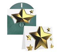 NONHAI Greetings Cards with Envelopes Thinking of You Card gold star Blank Note Card All Occasion Greeting Cards for Birthday, Baby Shower, Congratulations Wedding Thank You Card