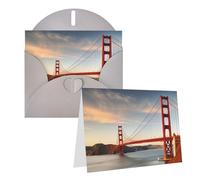 NONHAI Greetings Cards with Envelopes Thinking of You Card Golden Gate Bridge Blank Note Card All Occasion Greeting Cards for Birthday, Baby Shower, Congratulations Wedding Thank You Card