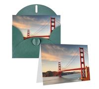 NONHAI Greetings Cards with Envelopes Thinking of You Card Golden Gate Bridge Blank Note Card All Occasion Greeting Cards for Birthday, Baby Shower, Congratulations Wedding Thank You Card