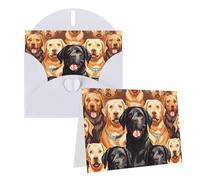 NONHAI Greetings Cards with Envelopes Thinking of You Card labrador retriever Dogs Blank Note Card All Occasion Greeting Cards for Birthday, Baby Shower, Congratulations Wedding Thank You Card