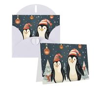 NONHAI Greetings Cards with Envelopes Thinking of You Card Merry Christmas Penguins Blank Note Card All Occasion Greeting Cards for Birthday, Baby Shower, Congratulations Wedding Thank You Card