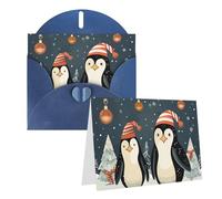 NONHAI Greetings Cards with Envelopes Thinking of You Card Merry Christmas Penguins Blank Note Card All Occasion Greeting Cards for Birthday, Baby Shower, Congratulations Wedding Thank You Card