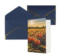 NONHAI Greetings Cards with Envelopes Thinking of You Card Pumpkins on the ground Blank Note Card All Occasion Greeting Cards for Birthday, Baby Shower, Congratulations Wedding Thank You Card