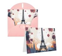 NONHAI Greetings Cards with Envelopes Thinking of You Card Romantic Paris Eiffel Blank Note Card All Occasion Greeting Cards for Birthday, Baby Shower, Congratulations Wedding Thank You Card