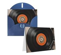 NONHAI Greetings Cards with Envelopes Thinking of You Card Vintage Vinyl Record Blank Note Card All Occasion Greeting Cards for Birthday, Baby Shower, Congratulations Wedding Thank You Card