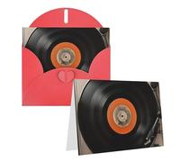 NONHAI Greetings Cards with Envelopes Thinking of You Card Vintage Vinyl Record Blank Note Card All Occasion Greeting Cards for Birthday, Baby Shower, Congratulations Wedding Thank You Card