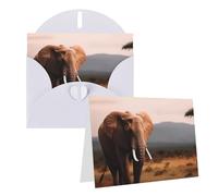 NONHAI Greetings Cards with Envelopes Thinking of You Card Walking Elephant Blank Note Card All Occasion Greeting Cards for Birthday, Baby Shower, Congratulations Wedding Thank You Card