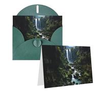 NONHAI Greetings Cards with Envelopes Thinking of You Card Waterfall cliff Blank Note Card All Occasion Greeting Cards for Birthday, Baby Shower, Congratulations Wedding Thank You Card