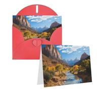 NONHAI Greetings Cards with Envelopes Thinking of You Card Zion national park Blank Note Card All Occasion Greeting Cards for Birthday, Baby Shower, Congratulations Wedding Thank You Card