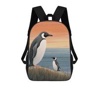 NONHAI Hand Drawn Penguin Travel Backpack for Women Men Carry On Backpack Waterproof 15.6inch Laptop Backpack
