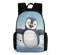 NONHAI Happy Penguin Travel Backpack for Women Men Carry On Backpack Lightweight 15.6inch Laptop Backpack