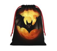 NONHAI Holiday Drawstring Gift Bags Halloween bat Wrapping Sacks Pouches for Xmas Presents Craft Jewelry Pouches Christmas Candy Bag for Wedding Party Favor Wrapping Bags