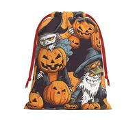 NONHAI Holiday Drawstring Gift Bags Halloween cartoon Wrapping Sacks Pouches for Xmas Presents Craft Jewelry Pouches Christmas Candy Bag for Wedding Party Favor Wrapping Bags