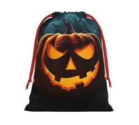 NONHAI Holiday Drawstring Gift Bags Happy Halloween Pumpkin Wrapping Sacks Pouches for Xmas Presents Craft Jewelry Pouches Christmas Candy Bag for Wedding Party Favor Wrapping Bags
