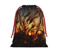 NONHAI Holiday Drawstring Gift Bags Night brown wheat Wrapping Sacks Pouches for Xmas Presents Craft Jewelry Pouches Christmas Candy Bag for Wedding Party Favor Wrapping Bags