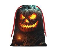 NONHAI Holiday Drawstring Gift Bags Pumpkin Held Up from Tomb Wrapping Sacks Pouches for Xmas Presents Craft Jewelry Pouches Christmas Candy Bag for Wedding Party Favor Wrapping Bags