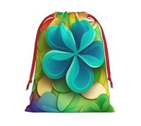 NONHAI Holiday Drawstring Gift Bags Rainbow Circle Shamrock Wrapping Sacks Pouches for Xmas Presents Craft Jewelry Pouches Christmas Candy Bag for Wedding Party Favor Wrapping Bags