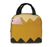 NONHAI Lunch Bag Insulated Mustard Yellow and Black Lunch Box for Women Men Reusable Lunch Tote Cooler Bag for Office Picnic