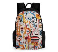 NONHAI Many Colorful Shapes Travel Backpack for Women Men Carry On Backpack Lightweight 15.6inch Laptop Backpack