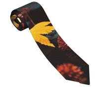 NONHAI Men's Necktie Classic Silk Tie Autumn with butterflies and leaves Fashion Neck Ties Men Formal Occasion Business Ties, Autumn With Butterflies and Leaves, One Size