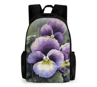 NONHAI Pansy Perfection Travel Backpack for Women Men Carry On Backpack Lightweight 15.6inch Laptop Backpack