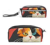 NONHAI Pencil Case Mid-Century Modern Art Cat Makeup Bag Large Capacity Pencil Box Cosmetic Bag for Men Women Pen Bag for Office Supply, Style, 20*10*5.5cm