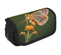 NONHAI Pencil Pouch Beautiful Moth Wings Pencil Case Portable Pencil Bag Desk Organizer Marker Pen Case Double Zipper Storage Bag, Style, One size