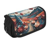NONHAI Pencil Pouch Paper Cutting Painting Pencil Case Portable Pencil Bag Desk Organizer Marker Pen Case Double Zipper Storage Bag, Style, One size