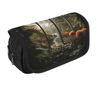 NONHAI Pencil Pouch Scenery in The Window Pencil Case Portable Pencil Bag Desk Organizer Marker Pen Case Double Zipper Storage Bag, Style, One size