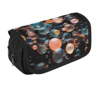 NONHAI Pencil Pouch Soap Bubbles Pencil Case Portable Pencil Bag Desk Organizer Marker Pen Case Double Zipper Storage Bag, Style, One size