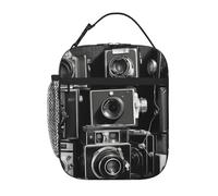 NONHAI Retro Cool Camera Collection Lunch Bag Insulated Lunch Box for Women Men Reusable Lunch Tote Cooler Bag for Office Work