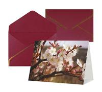 NONHAI Thank You Blank Greeting Cards with Envelopes Plum Tree Blossom Happy Birthday Cards for Women Men Christmas Halloween Wedding Blank Note Cards All Occasion Greeting Cards