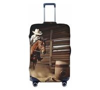 NONHAI Travel Luggage Cover American West Rodeo Suitcase Protector Elastic Washable Stretch Suitcase Protector Anti-Scratch Travel Suitcase Cover Fit 18-32 Inch Luggage, Black, XL