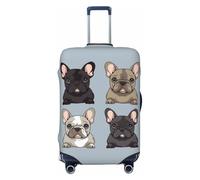 NONHAI Travel Luggage Cover french bulldog Suitcase Protector Elastic Washable Stretch Suitcase Protector Anti-Scratch Travel Suitcase Cover Fit 18-32 Inch Luggage, Black, L